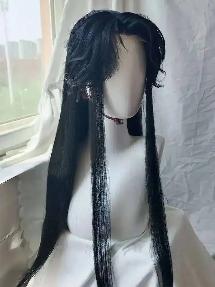 Qiangjinjiu Styled Shenlanzhou Wig Xiaochiye Long Black Customized Wig Heat Resistant Synthetic Hair Anime Halloween With Wig - view 6