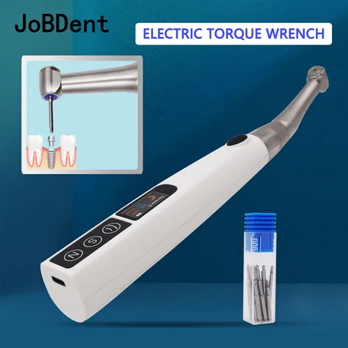 Motor de implante Dental, controlador de torsión inalámbrico eléctrico, llave dinamométrica de implante con destornilladores de 16 Uds., Motor de contraángulo