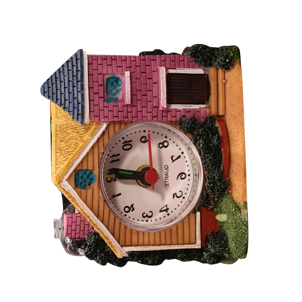 

Creative Chinese Style Antiquing Castle Shaped Clock Exquisite Desktop Alarm Clock Home Decor Gift Without Mixed Color