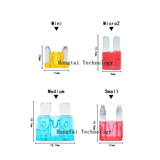 1pcs Micro Mini Small Medium Micro2 Trucks Motorcycles Fuse 2A 3A 5A 7.5A 10A 15A 20A 25A 30A 35A 40A 50A Blade Fuse