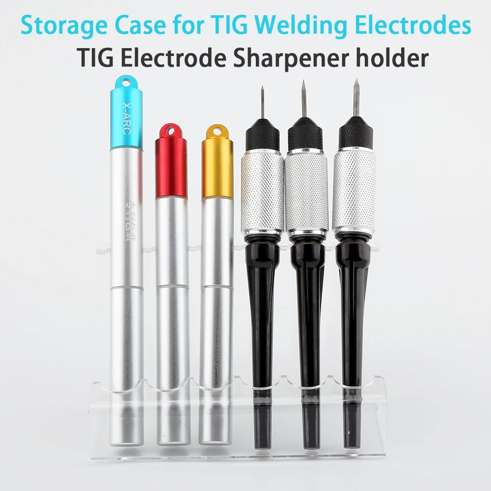 مجموعة حامل مبراة القطب الكهربائي TIG لحقيبة تخزين سبائك الألومنيوم 1.6 2.4 3.2 لأقطاب اللحام الكهربائية TIG