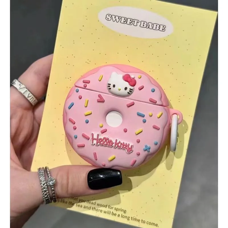 Donuts Kitty Silicone Case For Apple AirPods Pro 2 Cartoon Earphone Case For AirPods 1 2 3 Pro2 Soft Wireless Headphones Cover