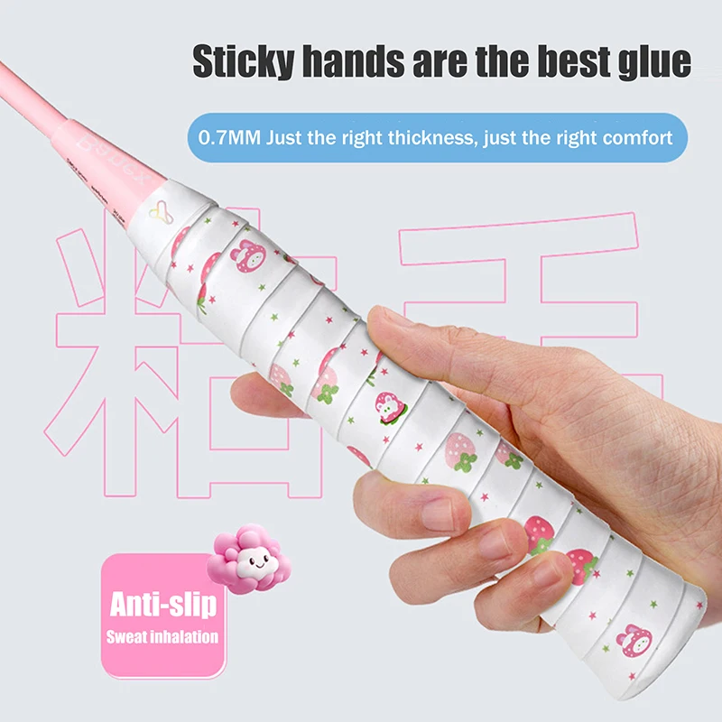 1 قطعة ساكورا طباعة التنس وكرة الريشة شريط لحام العرق ماصة امتصاص الصدمات عدم الانزلاق مقاومة للاهتراء للمعدات الرياضية