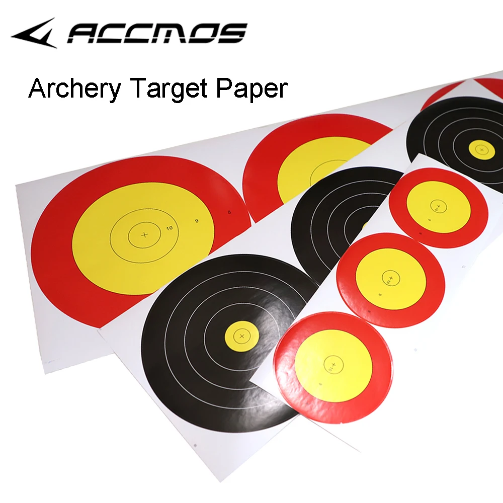 

New Archery Target Paper Self-adhesive Triple Target Paper Diameter 24/20/12cm 3 Sizes For Choose Archery Target Accessories