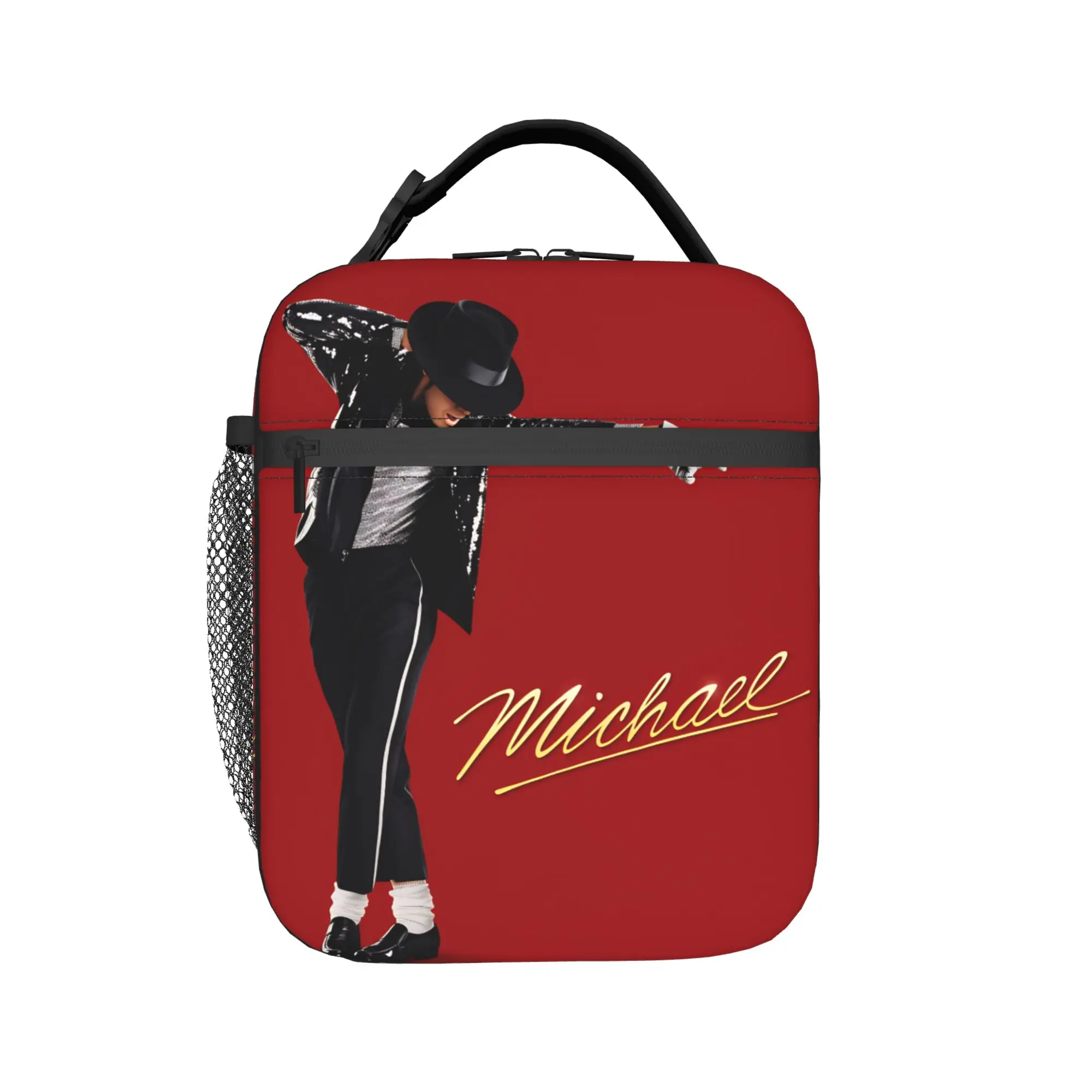 Michael MJ Lunch Bag  Portable Lunch Box Men Office Print Cooler Bag Leisure Oxford Thermal Lunch Bags