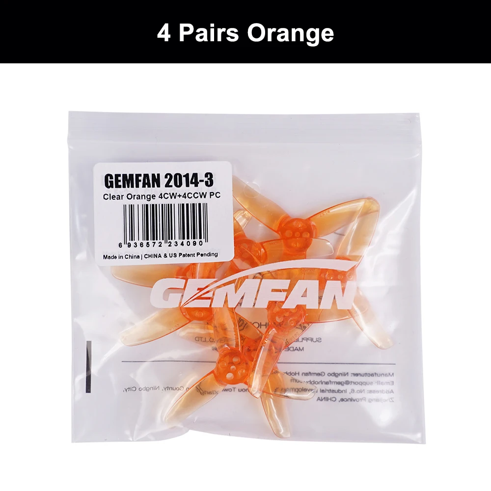 GEMFAN 2014 2-inch 3-blads propellers van PC-materiaal CW CCW voor FPV Cinewhoop micro-drones - Lichtgewicht, duurzame luchtmassagepropellers