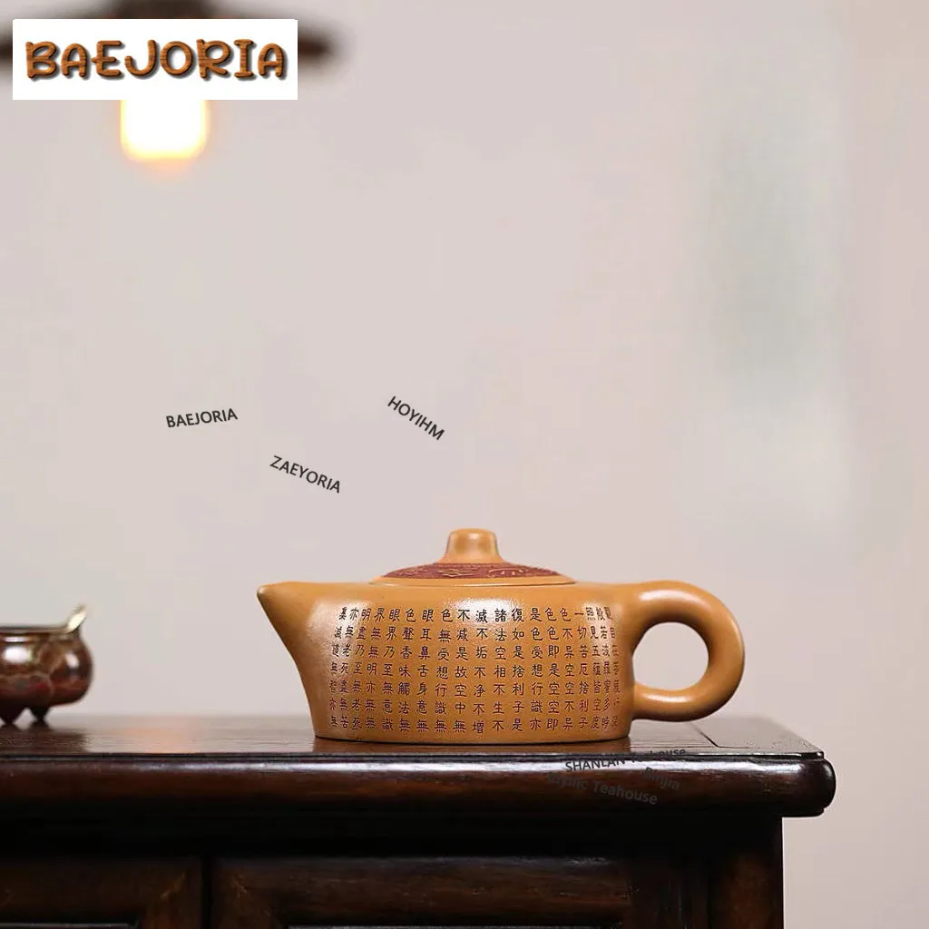 BAEJORIA 280ml Yixing Purple Clay Teapots Handmade The Heart Channel Pot Raw Ore Section Mud Kettle With Strainer Zisha Teaset