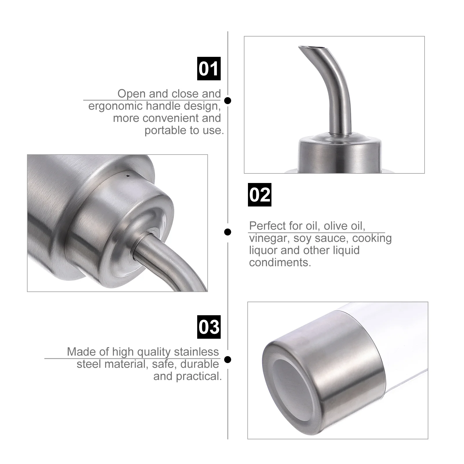 

Soy Sauce Bottle Compact Kitchen Oil Vinegar Dispenser No Drip Leak Proof Storage Container Seasoning Can Cruet