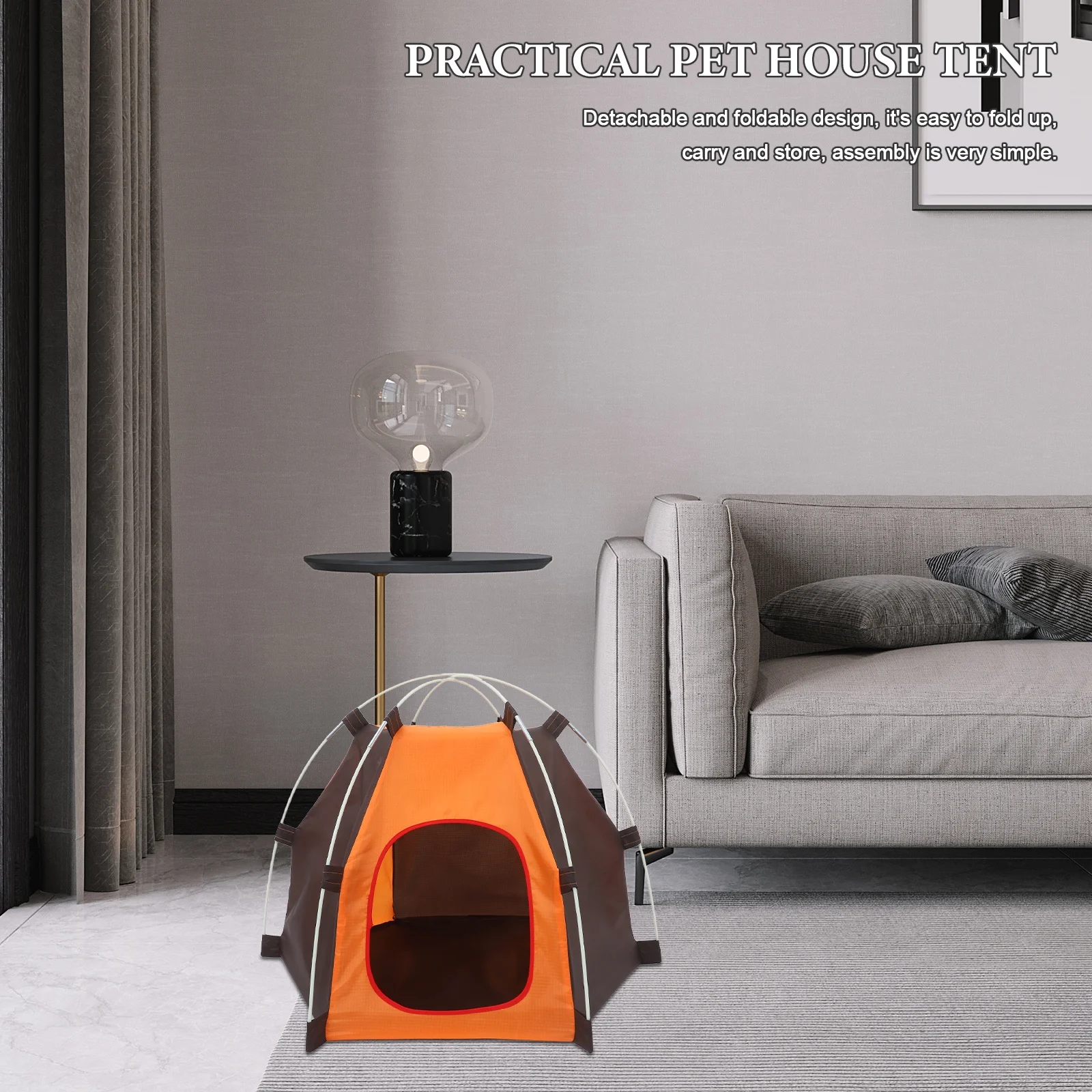 Opvouwbare draagbare huisdiertent Waterdicht Oxford-doek Binnen Buiten Hondenhuis Puppynest Kennel Kleine middelgrote huisdieren