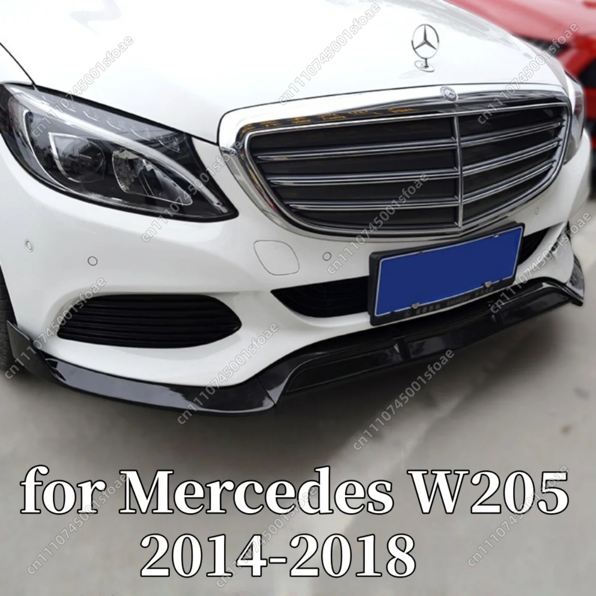 

Накладка-сплиттер на передний бампер для Mercedes W205 S205 Luxury Line & Exclusive C160 C180 C200 C220 C250 C300 C400 2014-2018, элементы обвеса
