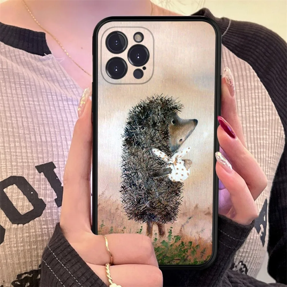 Bright Hedgehog In The Fog Phone Case For iPhone 15 14 11 12 13 Mini Pro XS Max Cover 6 7 8 Plus X XR SE 2020 Funda Shell