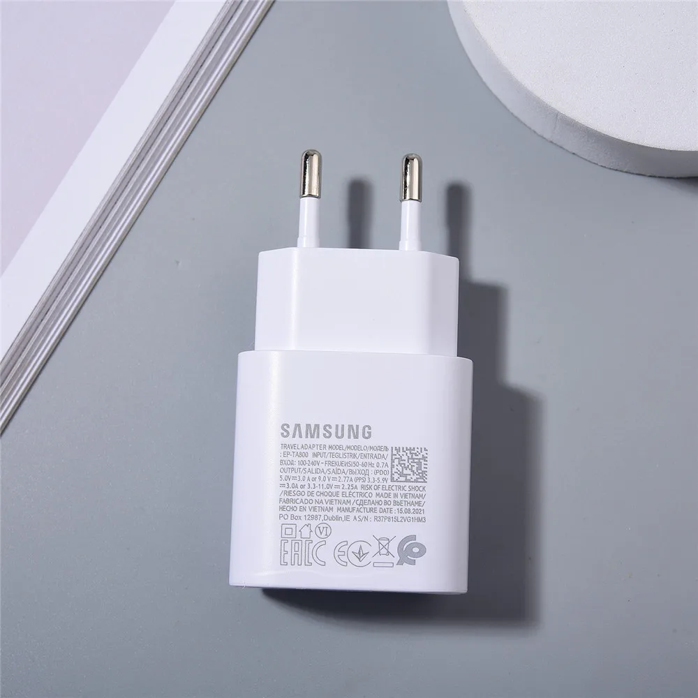 Samsung S23 FE Usb Type C 25W Super Fast Charge Charger PD EU Wall Power Adapter Cable For Galaxy A52 A54 A14 A53 A34 A73 S24 5G - náhled 4
