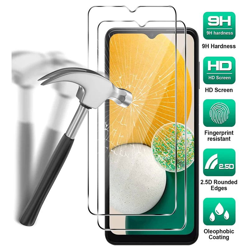 Full Cover Tempered Glass For Samsung Galaxy A03 A13 A23 A33 A53 A22 A32 A52 A72 A73 A51 A71 A21S A50 A70 Screen Protector Glass