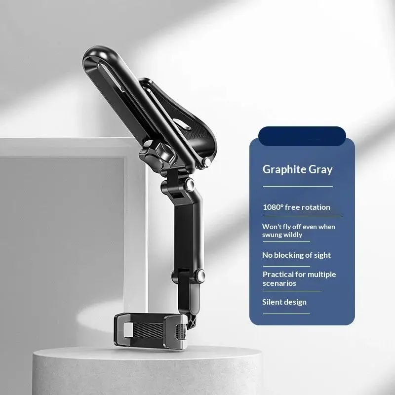 Car Sun Visor Phone Holder 360° Rotating Universal Clip-on Phone Mount Support Hands-free Call for Car Driving Road Trip Use