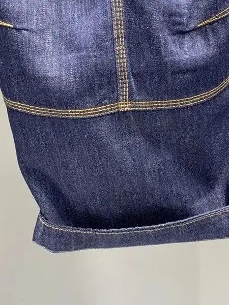 Grande taille papa jean américain rétro taille élastique Patchwork décontracté coupe ample fibre de Polyester jeunesse vêtements d'hiver jean décontracté