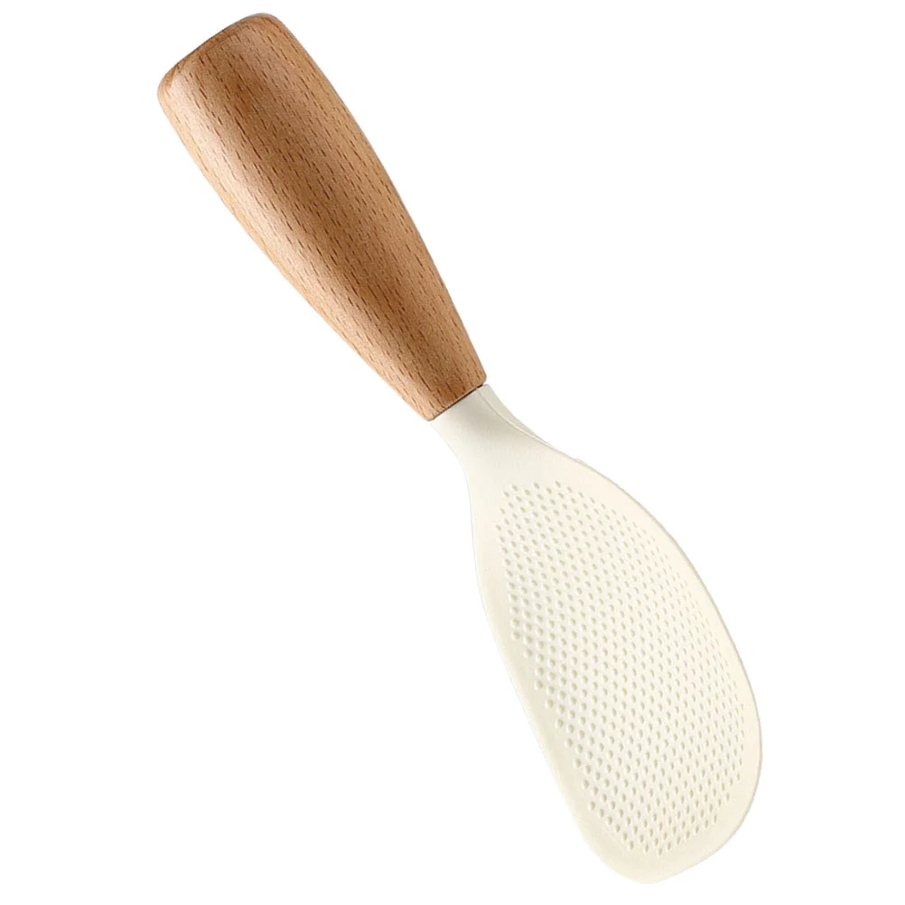 Pot to Make Rice Spoon Food Scoops Scooper Standing Kitchen Spoons White for Silicone Paddle