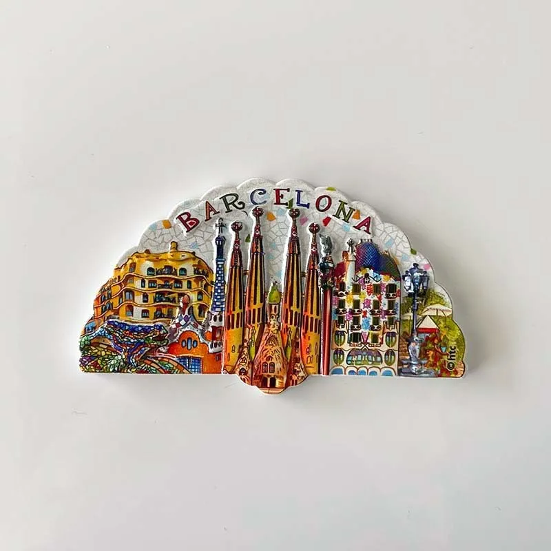 

Barcelona Cathedral Landmark Home Decor 3D Painted Fridge Magnet World Travel Souvenir