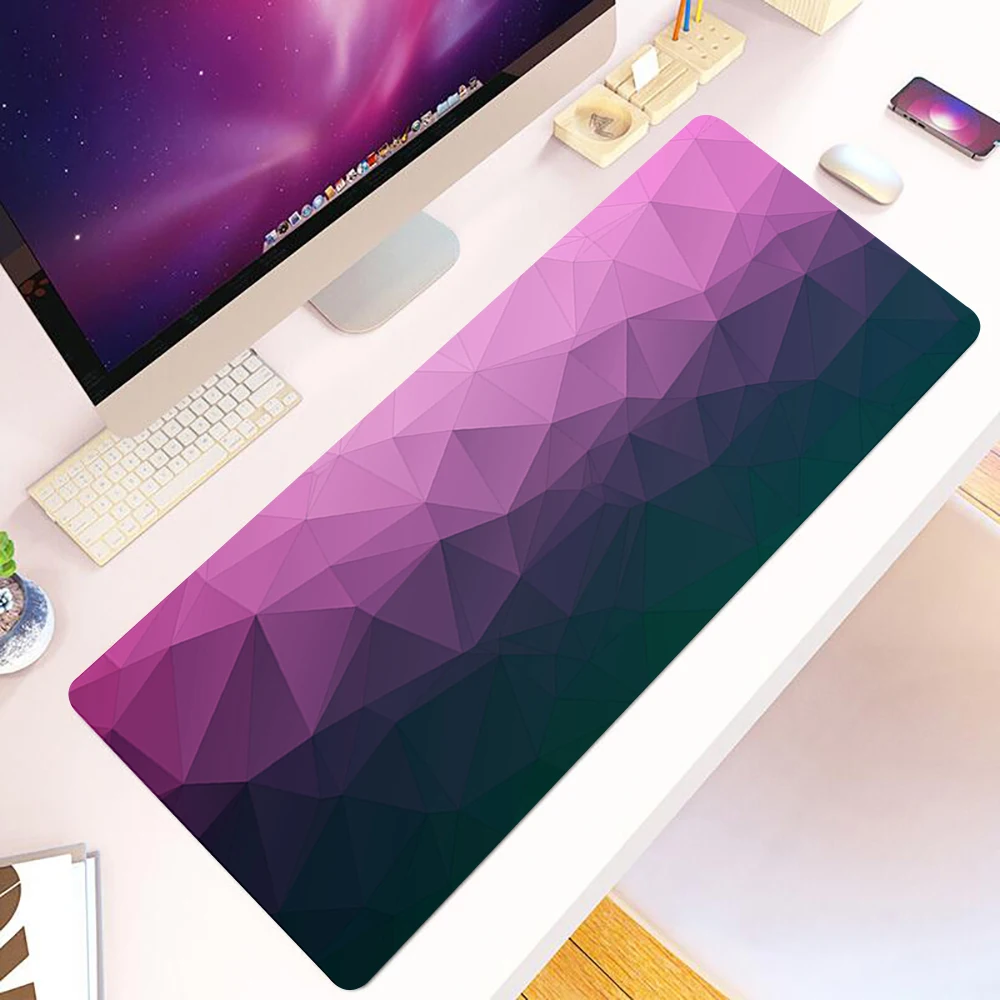 Vintage Geometric Triangle Design Mouse Pad Gamer Large HD Home Desk Mats Anti-slip Gamer Office Carpet Desktop Rubber Mouse Pad