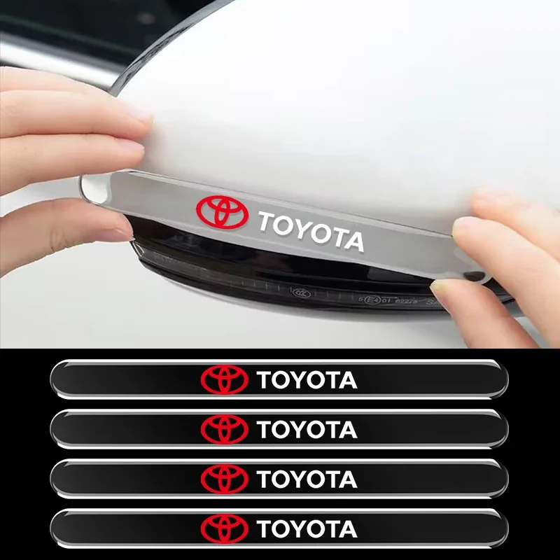 4pc Transparent Car Door Handle Protector Film Anti-Scratch Sticker For Toyota Hilux Aygo Yaris Ractis Corolla Camry Auris Rav4