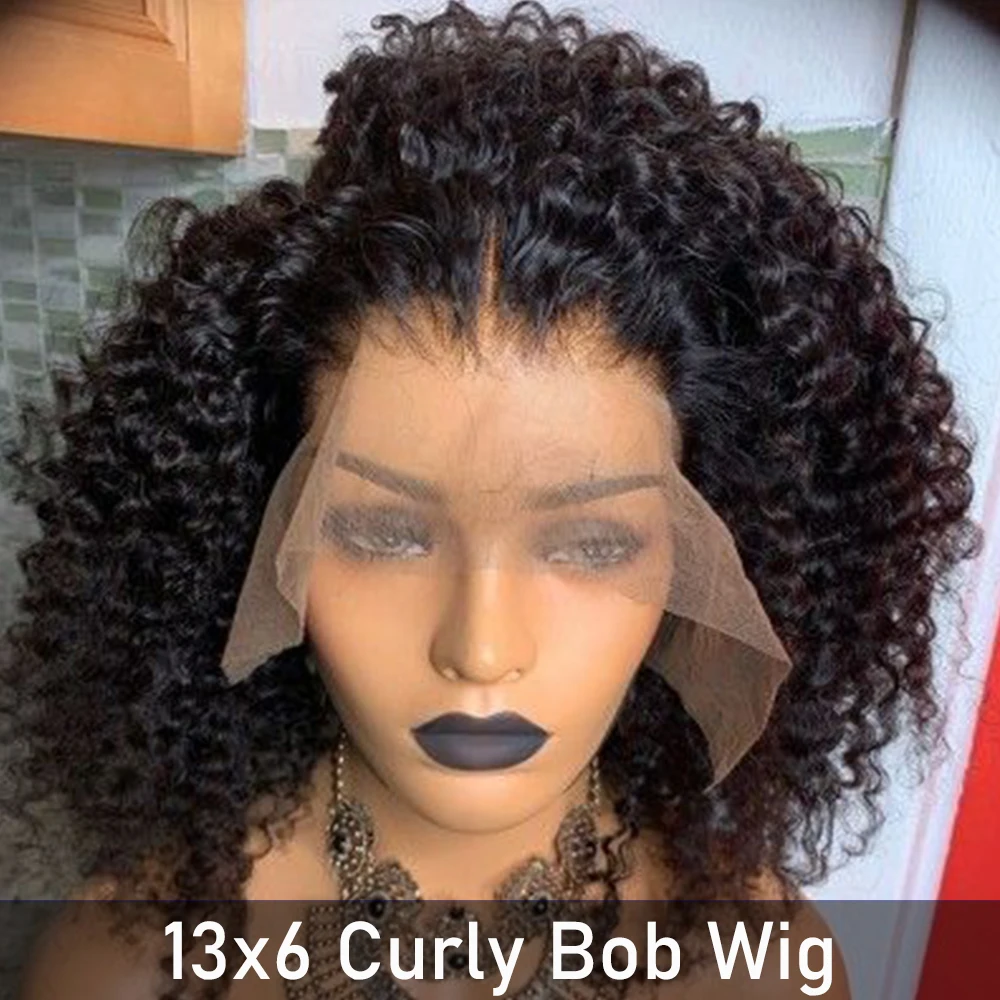 

Bob Wig 13x6 Lace Hd Curly Wigs Human Hair Short Bob Human Hair Wigs Deep Wave Frontal Wig 13x6 Hd Lace Curly Bob Wigs Human Hai