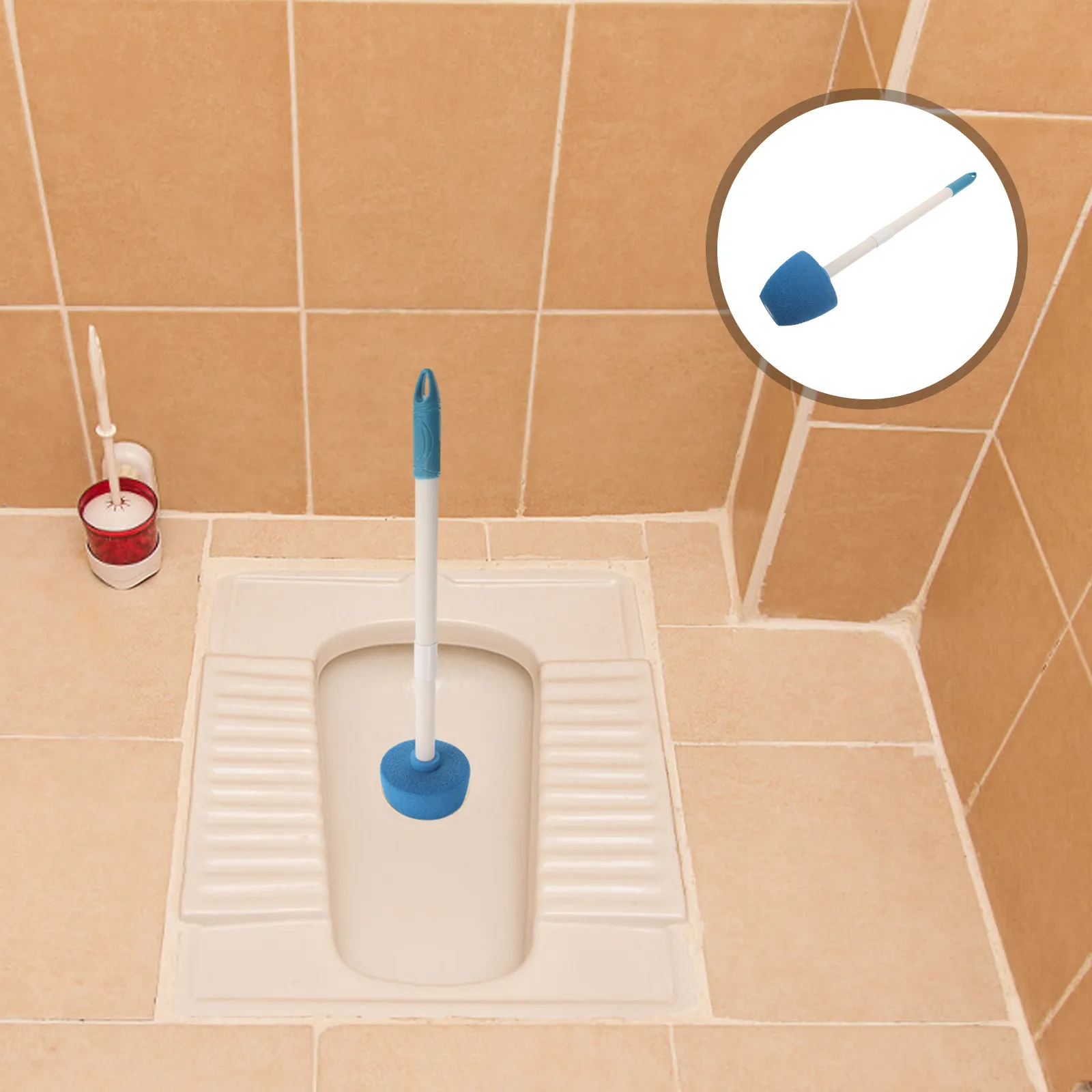 1PC Squat Toilet Stopper With Handle Anti-Backflow Plug For Bathrooms 60mm Diameter Bottom Seal  Hygienic For Home Schools