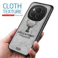 Cloth Texture Case For Honor Magic 6 Pro 6Pro Magic6 Magic6Pro Antler Pattern Huawei honer honar hone 6Magic honour honorMagic6