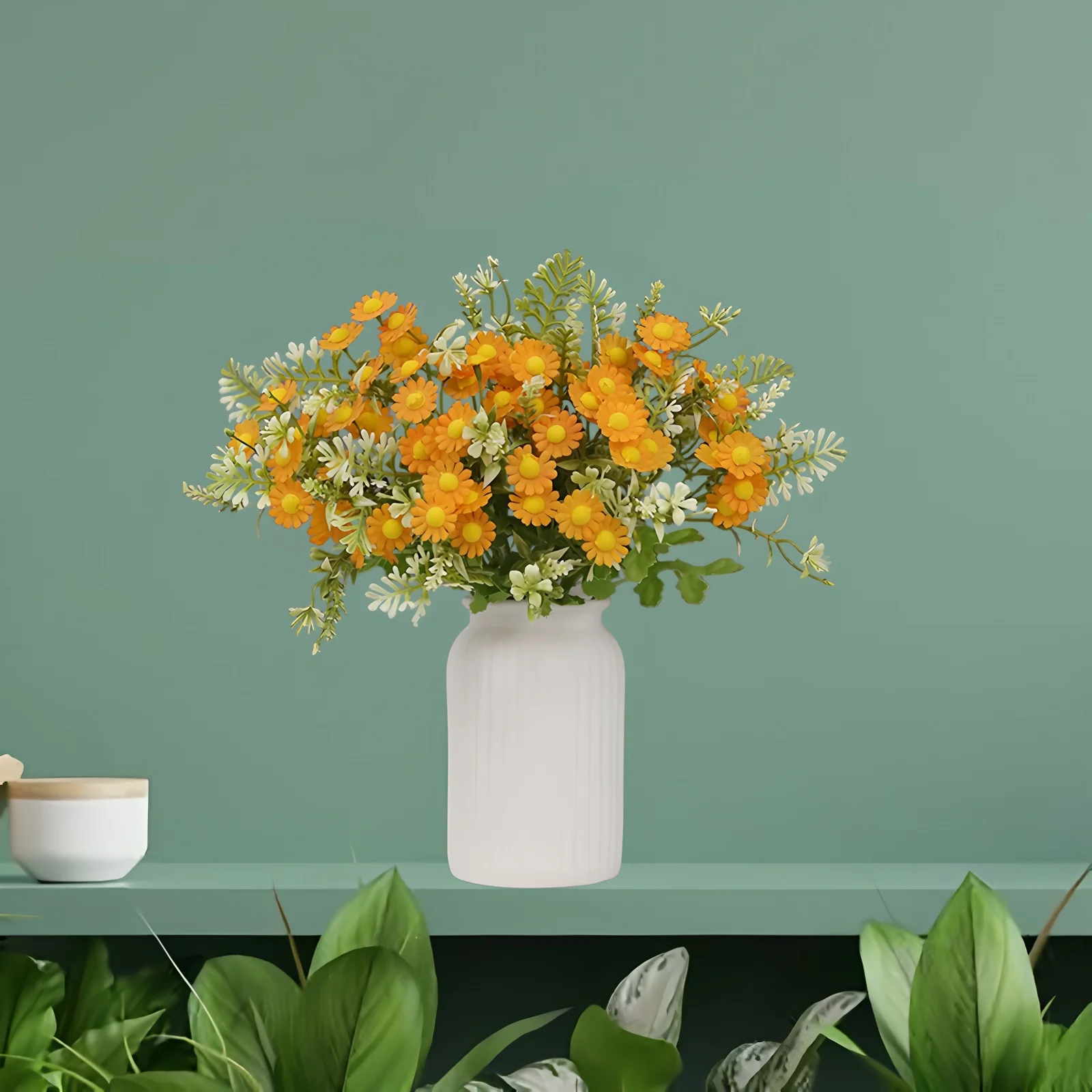 

Simulated small daisy bouquet sunflower home decoration table flower arrangement bridal hand bouquet wedding artificial flower