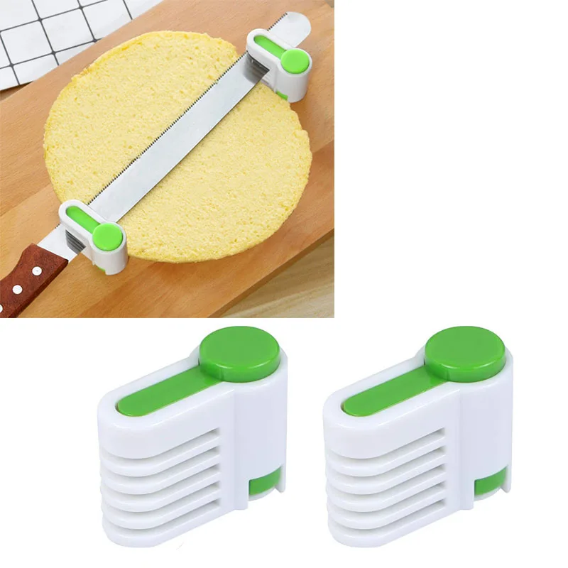 Adjustable Stainless Steel Cake Slicer Fondant Smoother Cake Layerer Scraper Bakeware Bread Slicer Pastry Cutting Tools