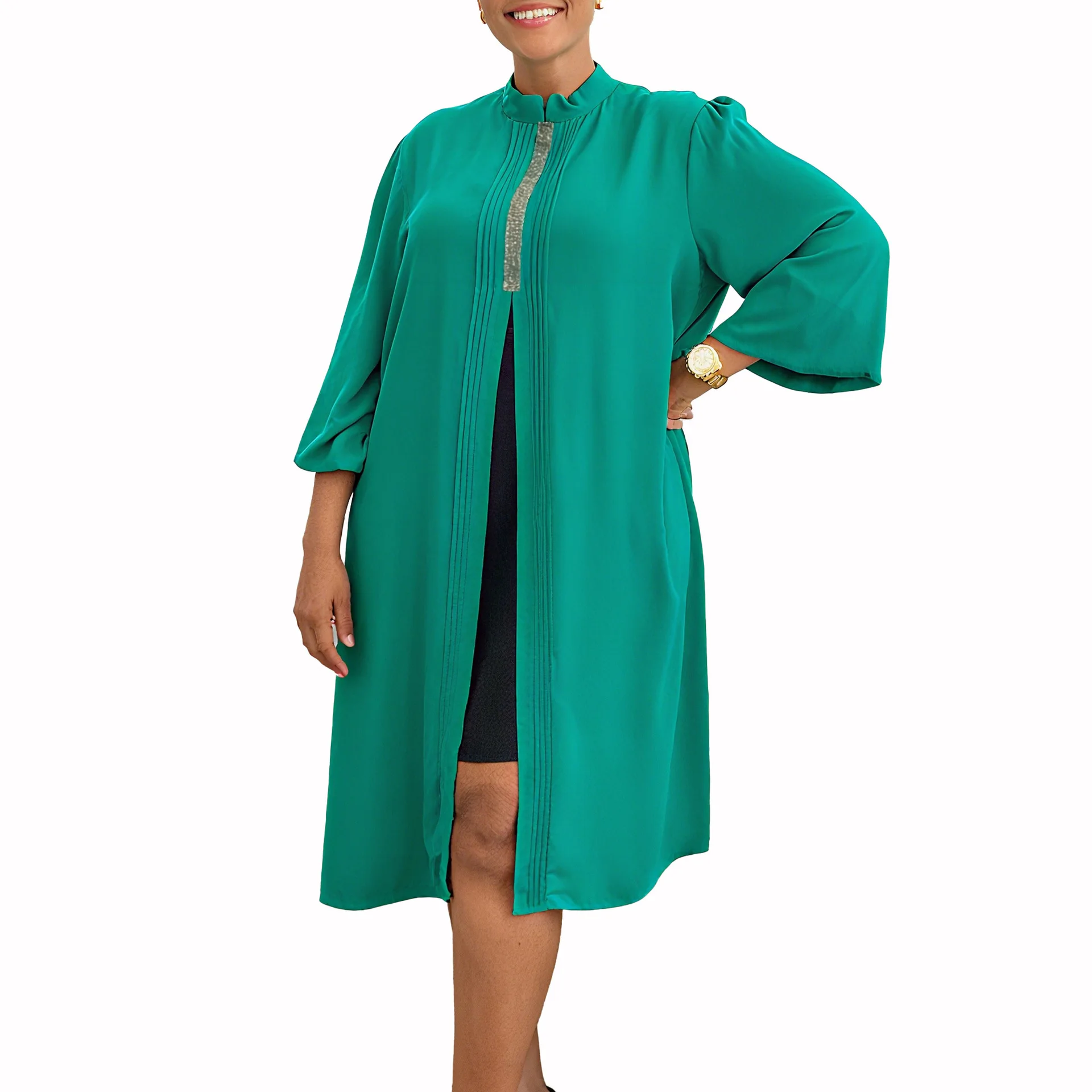 

Autumn Elegant African Women Long Sleeve Polyester Plus Size Knee-length Dress Dashiki Africa Clothing Outfits Ankara Dress