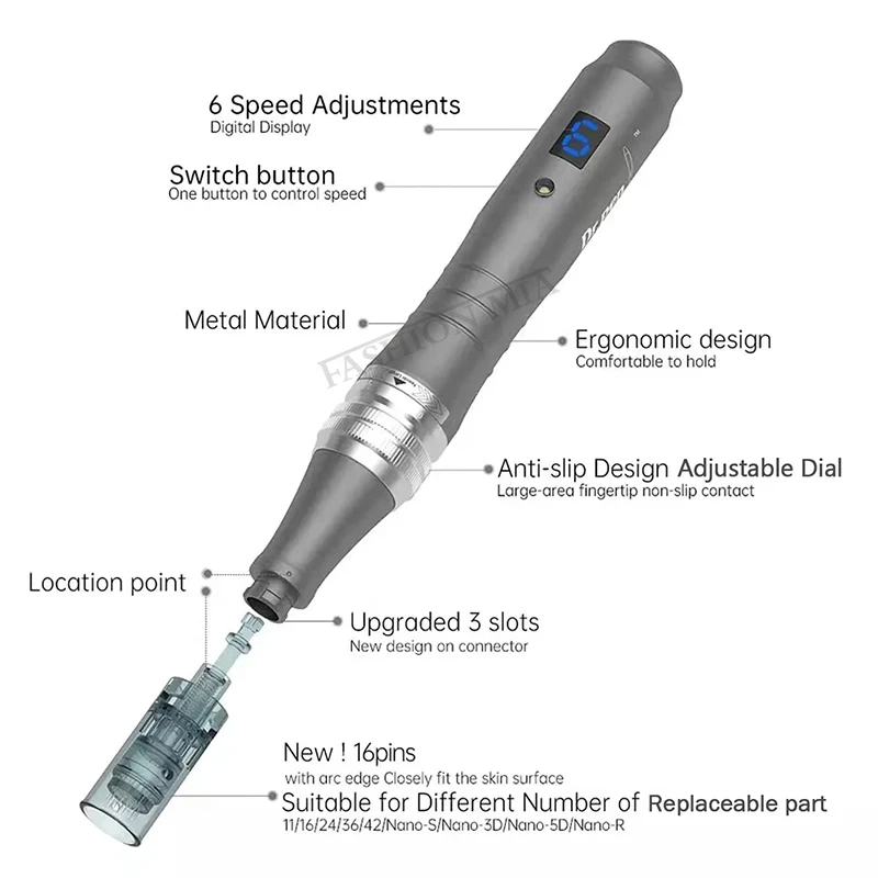 Do użytku domowego Dr. Pen M8 mikroigłowy długopis z 50 szt. Wkładów wymiennych zestaw do pielęgnacji profesjonalne bezprzewodowe Derma Stamp