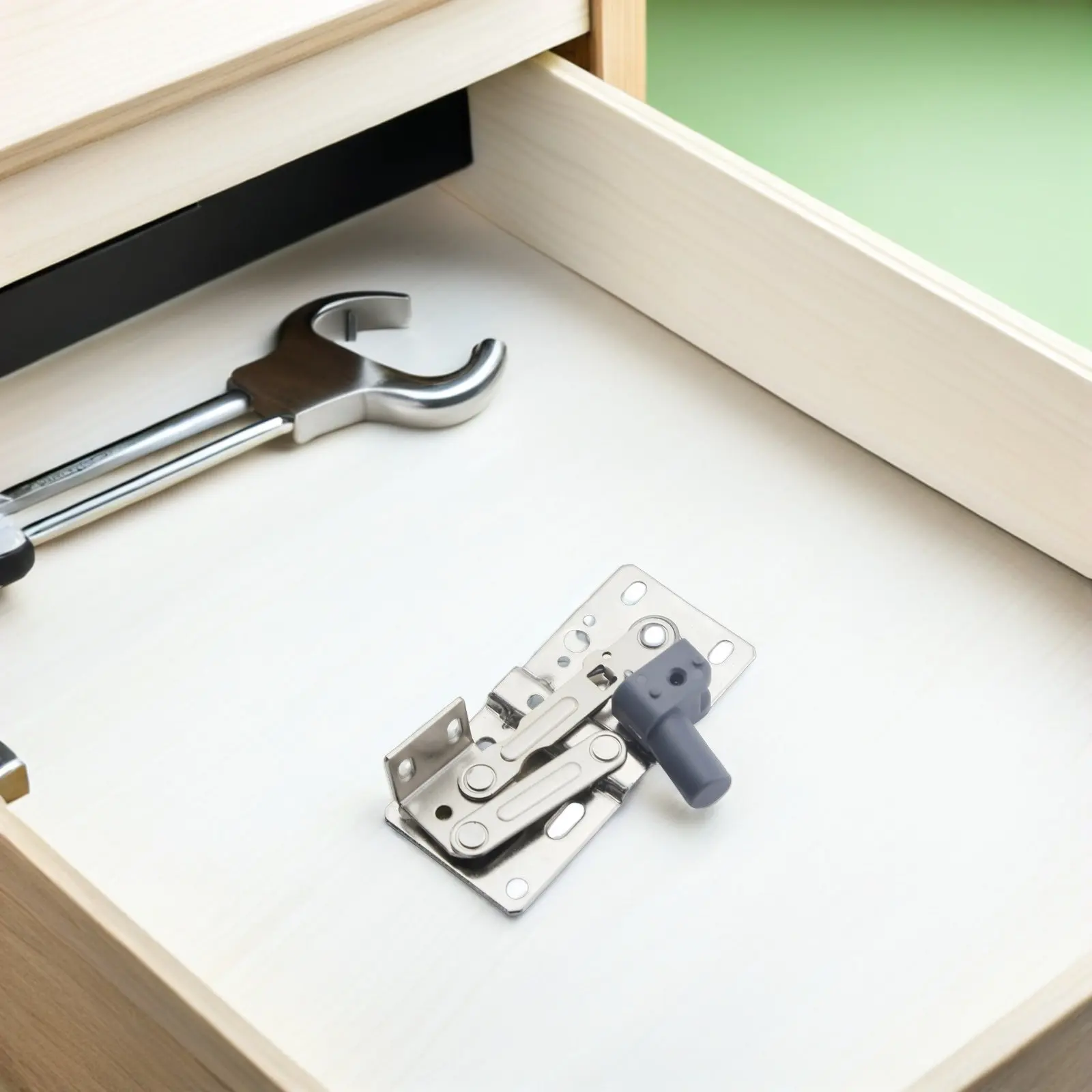 1Pair Heavy Duty Hinges For Tilt Out Sink Tray Builder Stainless Steel Cabinet Self Closing Tip Degree Down Hardware