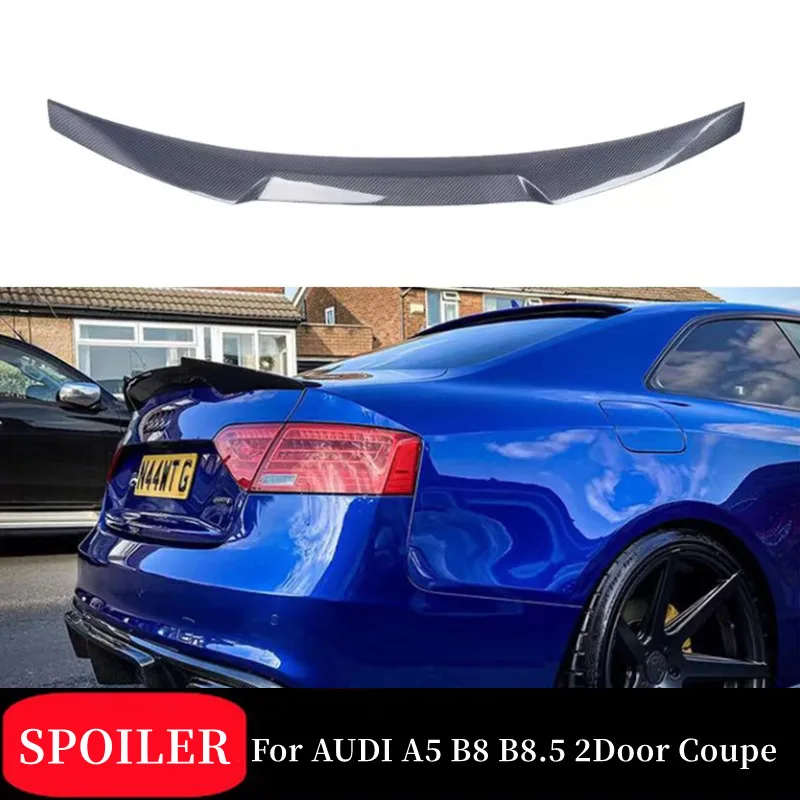 

For AUDI A5 B8 B8.5 2Door Coupe M4 Style Carbon fiber Rear Spoiler Trunk wing 2009-2016 FRP Materia Car Rear Tail Trunk Spoiler