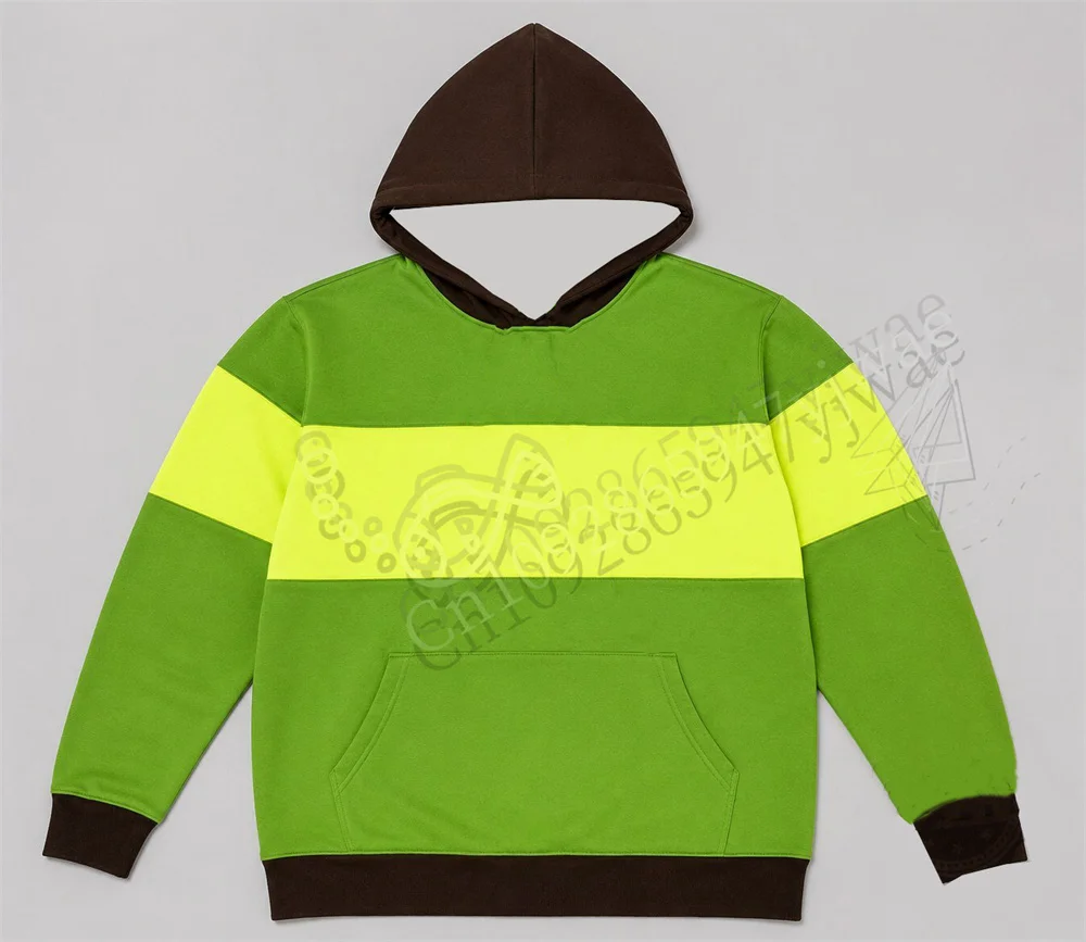 Game Deltarun Kris Frisk Cosplay Hoodie, horizontal gestreiftes Sweatshirt, Herbst-/Wintermode, Herren- und Damen-Hoodie. – Detail 5
