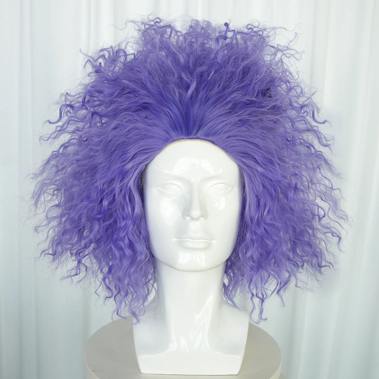 Women Halloween Cosolay Costume Orange wig Lucy Wilde Cosplay Wig Men's Purple Fluffy Wig with Goggles Party Roleplay Costume