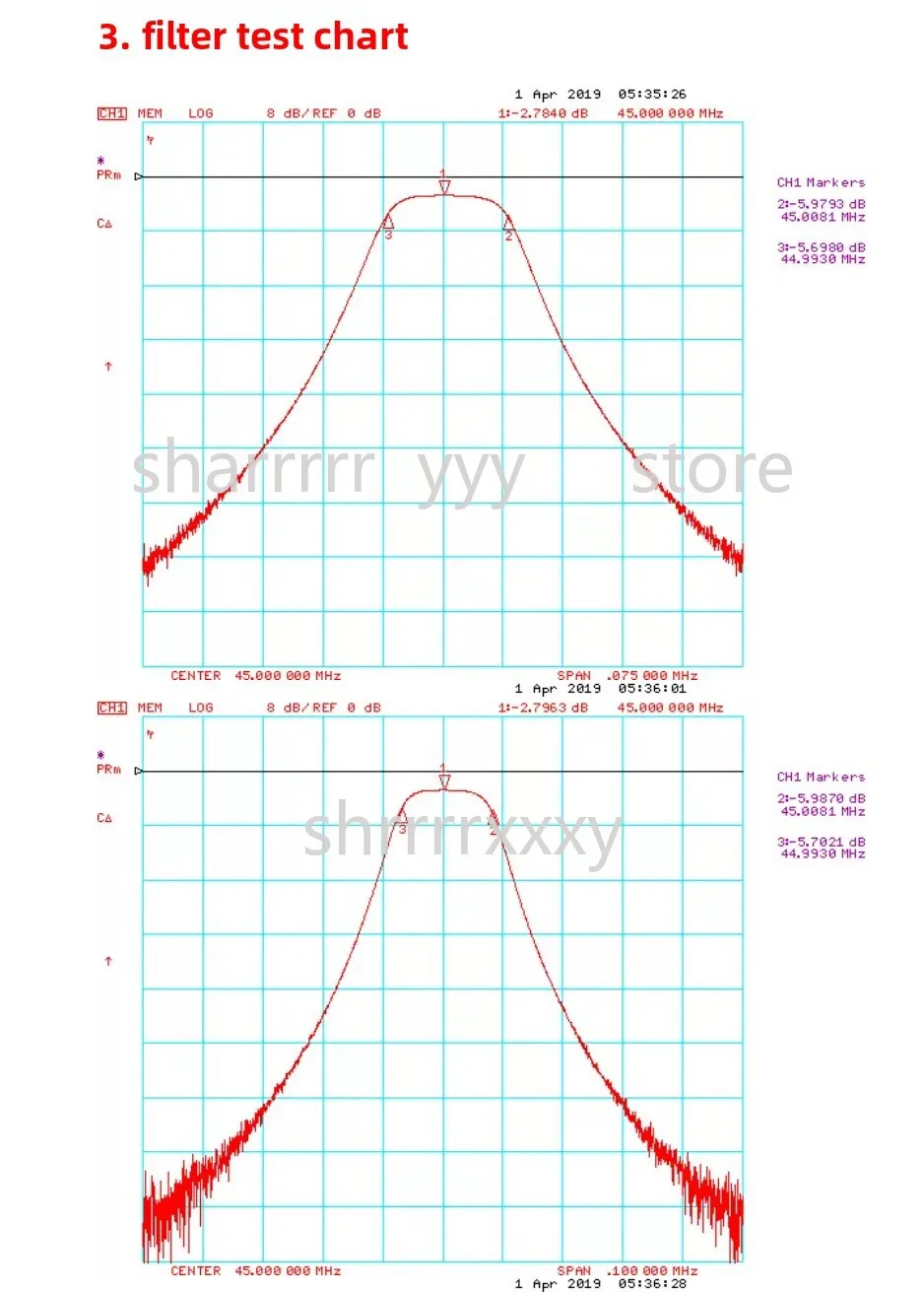 45MHz ± 7KHz quartz, crystal, filter, bandpass, narrowband filter
