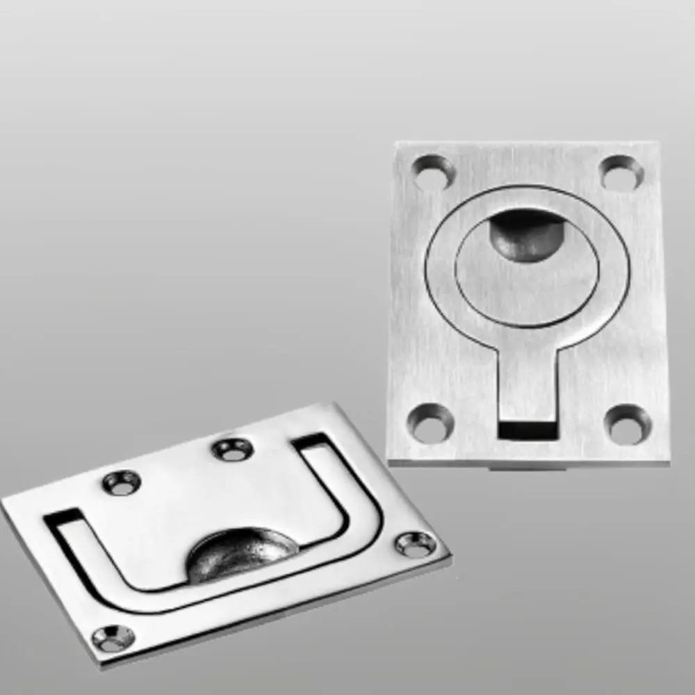 Modern Flush Pull Handle 316 Stainless Steel Ring For Marine Boat Deck Hatch Cabinet Door Drawer Hidden Hardware