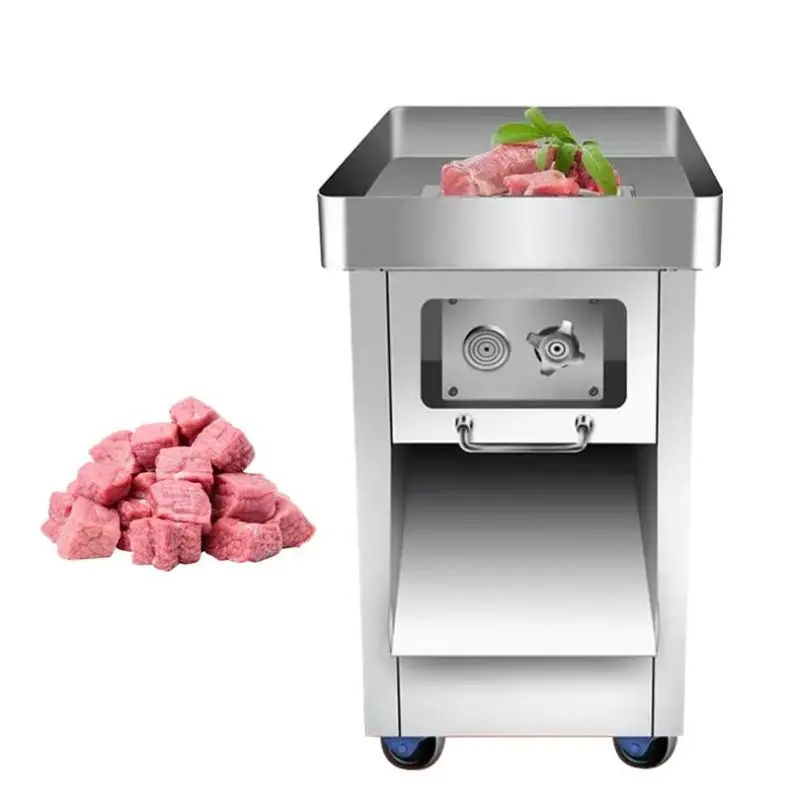 Hot Sale Automatic Frozen Pork Meat Cutter, Commercial Stainless Steel Blade Frozen Beef Mutton Cutting Processing Machine