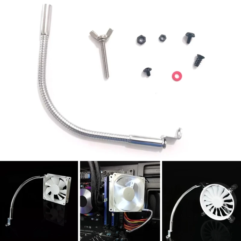 Adjustable Fan Mount - Flexible Cooling Support for Gaming Rigs and Home Offices