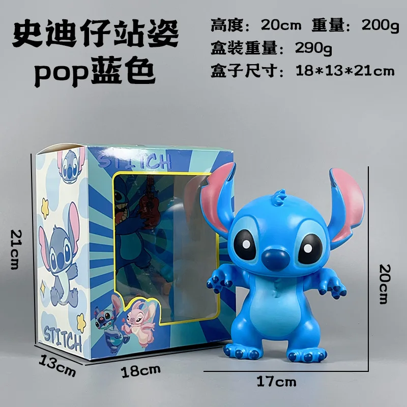 Figurines de dessin animé Lilo et Stitch Disney, nouvelle poupée de dessin animé, ornements de bureau tendance, jouets de collection Kawaii, cadeaux pour Couples