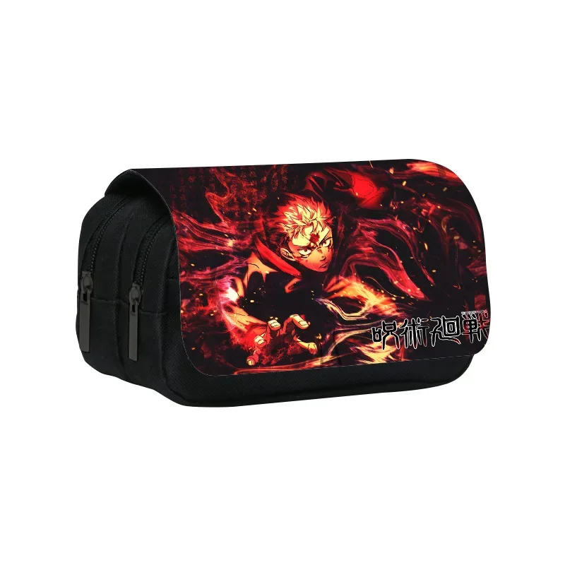 Anime Jujutsu Kaisen Yuji Itadori Gojo Satoru Pencil Cases Pen Bags Box Manga Cosmetic Makeup Bag Toys Christmas Birthday Gifts