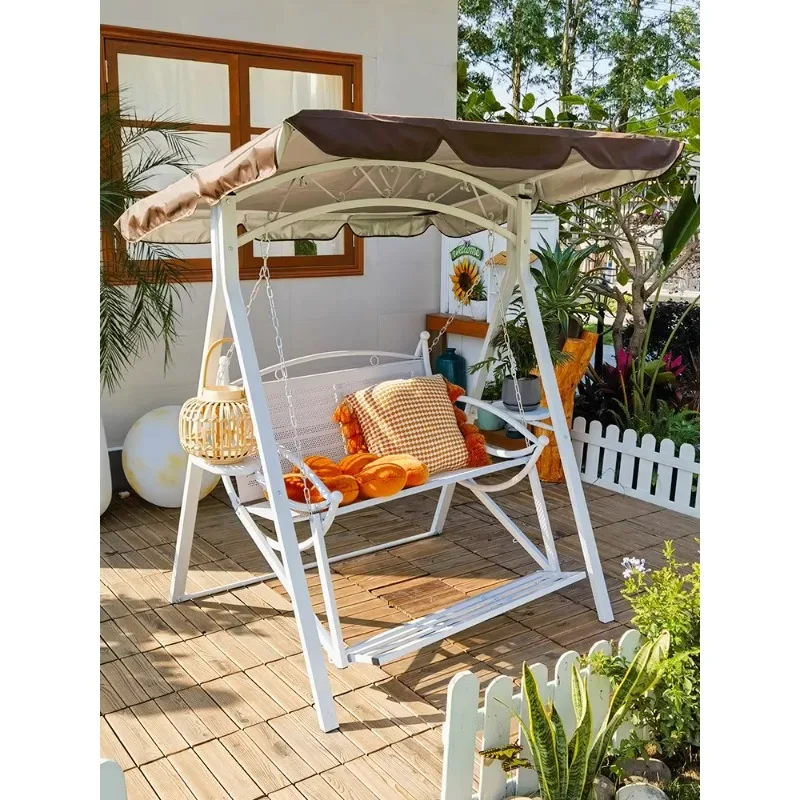 Mo의 야외 스윙 의자, 야외 가정용 다리미 흔들 의자, 안뜰 발코니, 정원, 안뜰, 2 인용 스윙 의자