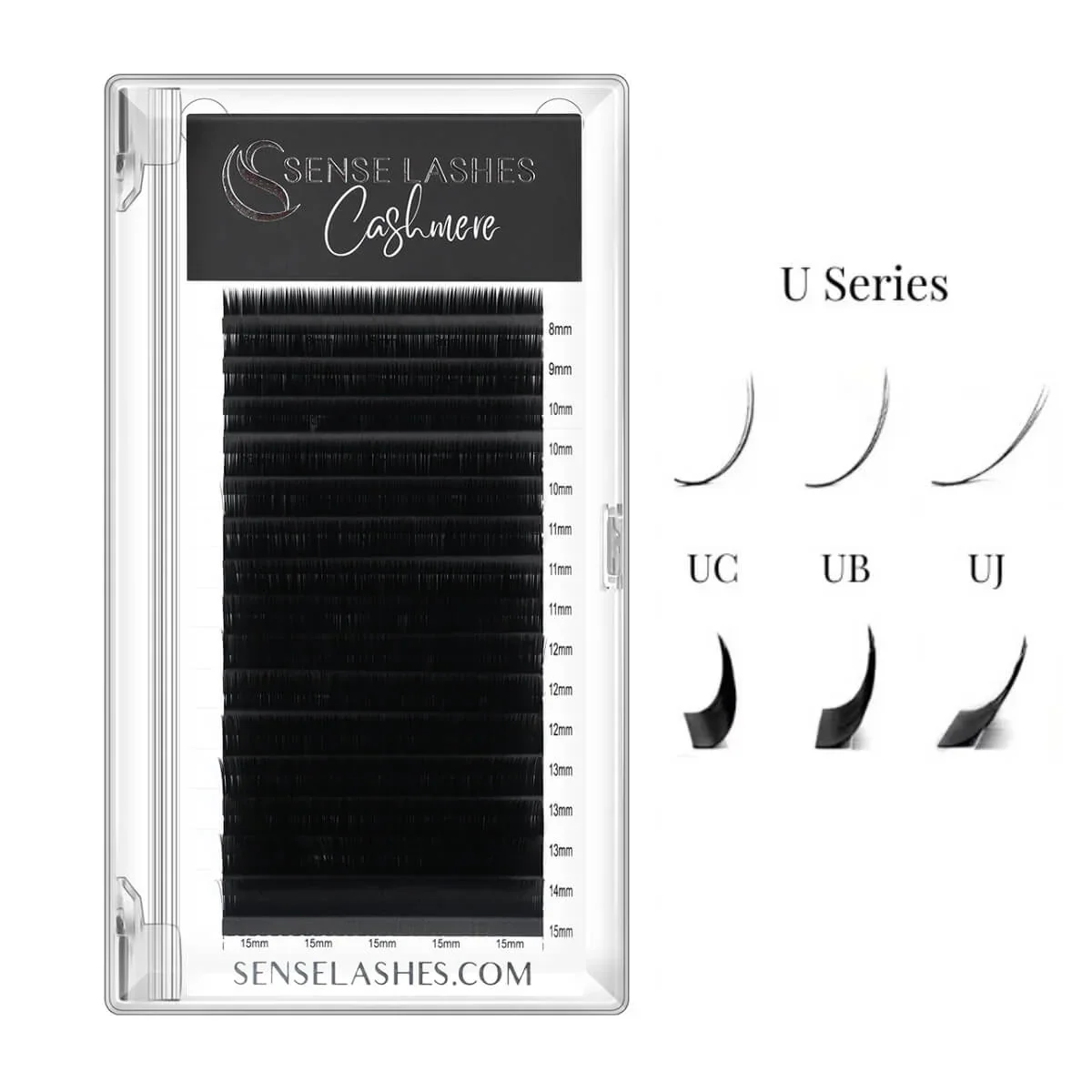 SENSE LASHES 16 Rows UJ UB UC Curl Camellia Eyelash 0.03 0.05 0.07 Cashmere Eyelash Extensions Comic Lashes Individual Lashes