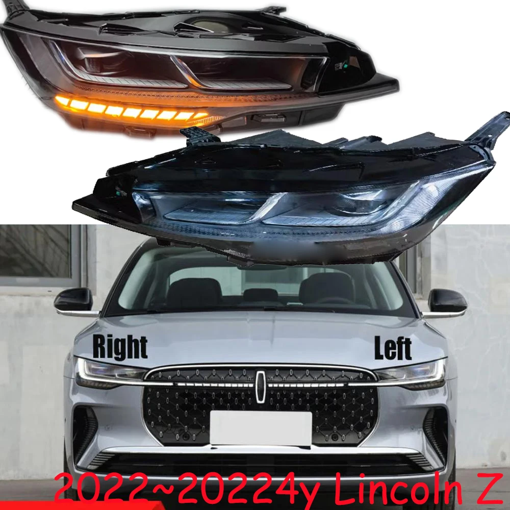 

1 шт., автомобильный бампер, фара для Lincoln Z, авто 2022 ~ 2024y, светодиодные DRL, автомобильные дневные ходовые огни, головной свет