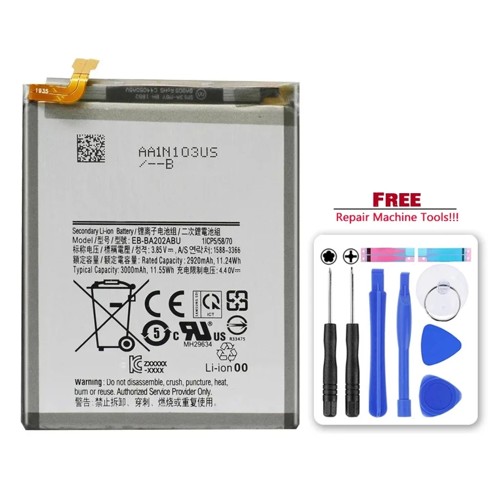 

Kikiss EB-BA202ABU 3000mAh Battery For samsung GALAXY A20e ,A20E, A10e , A102W , A102U , A202F , A20 A10 e Bateria