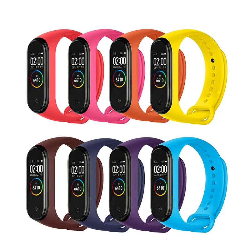 Strap For Xiaomi Mi Band 6 5 4 3 7 Silicone Bracelet Sport Wrist Replacement Strap Soft For Mi band 7 5 4 Wristband Accessories