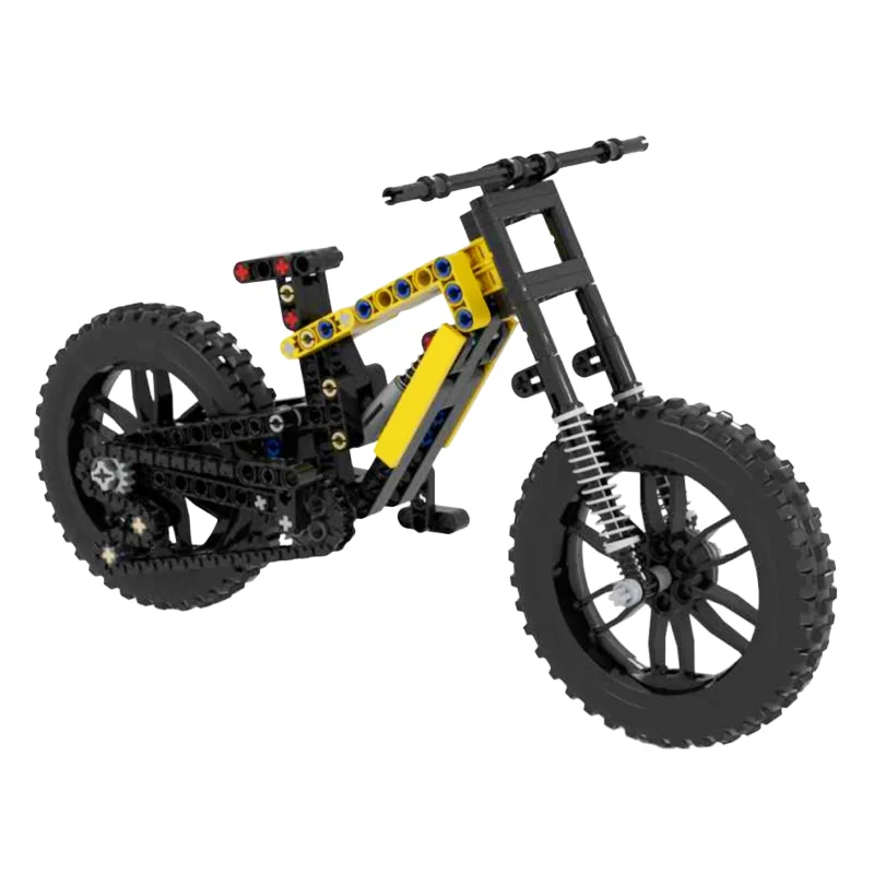 MOC Downhill Mountain Bike Equitazione Off Road Sospensione completa Modello 45881 Building Blocks Mattoni Kit Giocattoli per bambini per i regali dei bambini