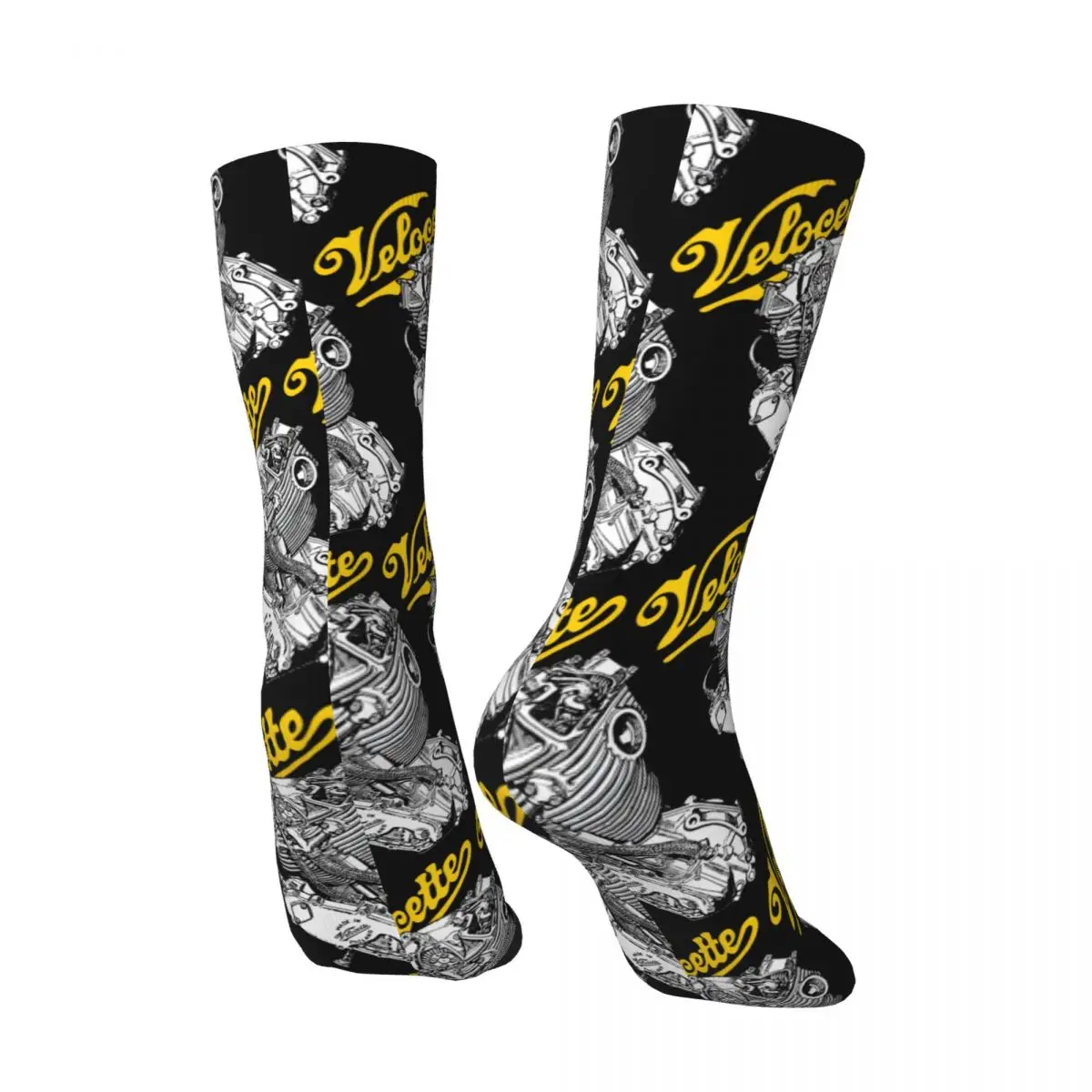 Hip Hop Retro Awesome Crazy Men's compression Socks Unisex Velocette Harajuku Pattern Printed Funny Novelty Happy Crew Sock Boys