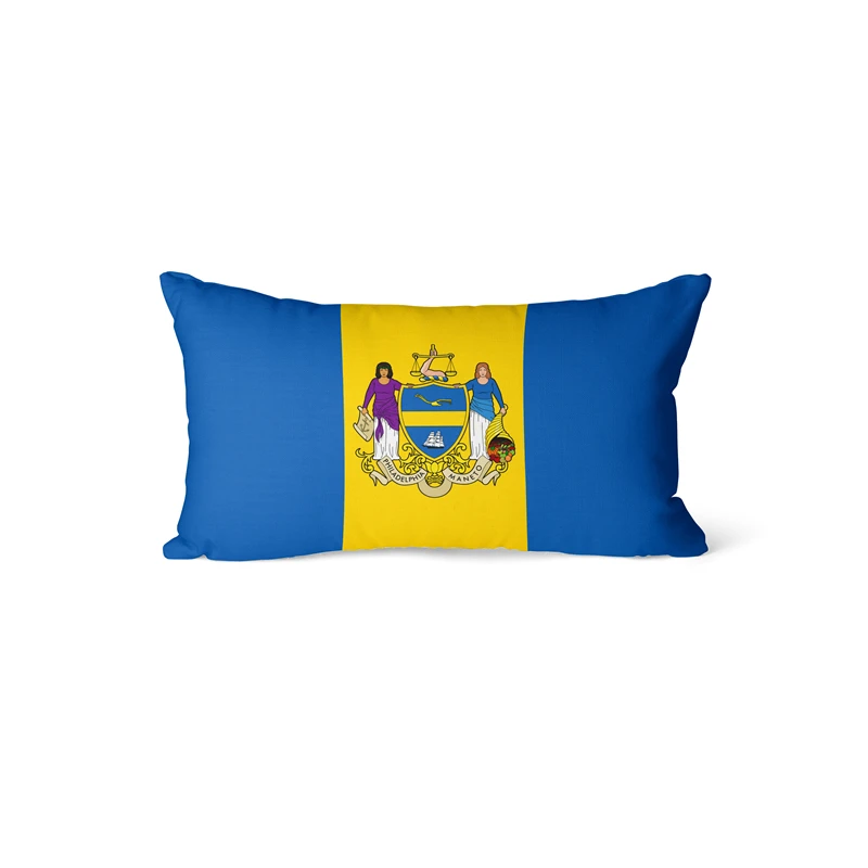 Gaslight Gatekeep GirlbossKiss Philadelphia Pennsylvania Rectangular Throw Pillow Covers Cushion Cases Pillowcases