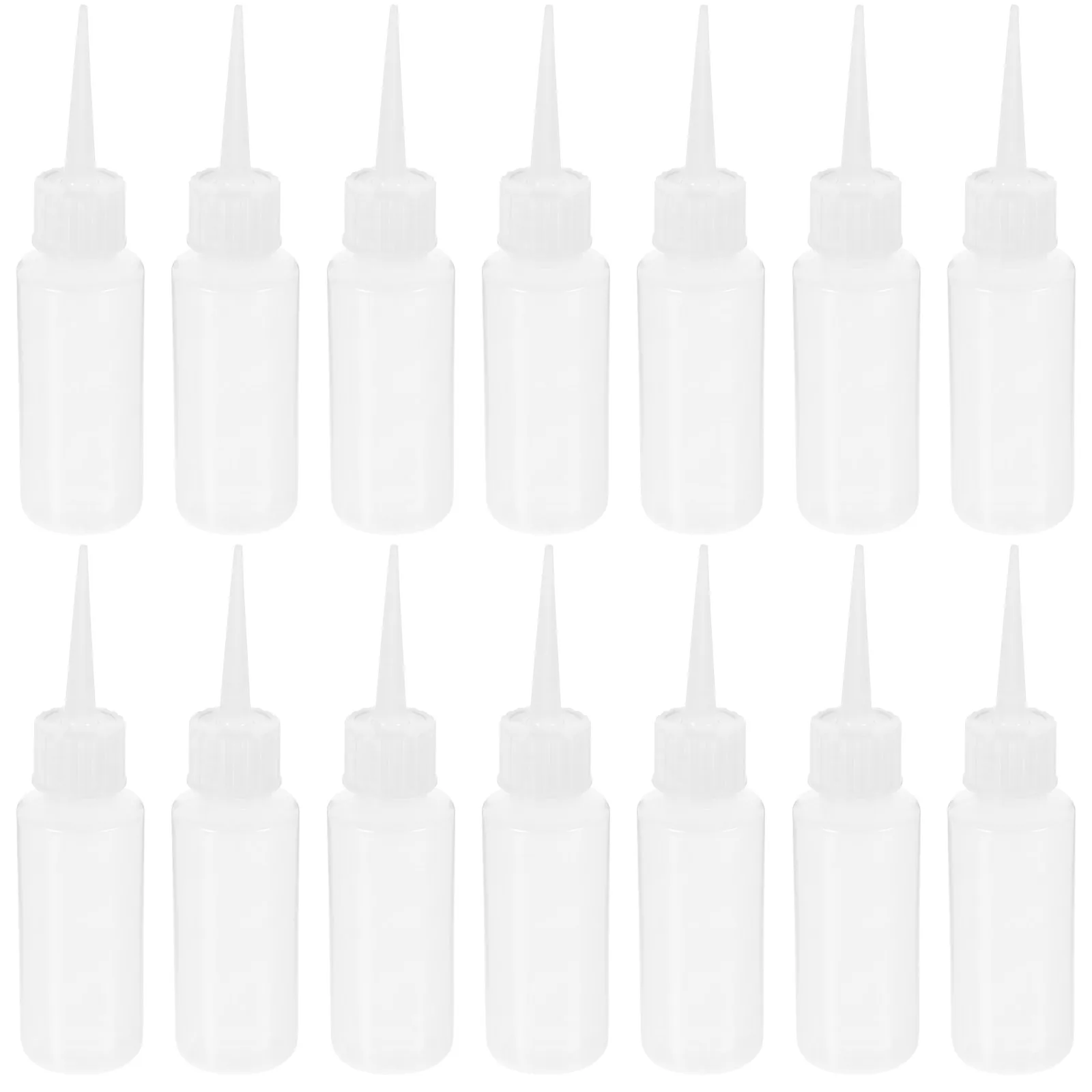 

20pcs Plastic Pointed Mouth Bottles 50ml Squeeze Glue Dispensing Applicator Safe Precision Tip Liquid Storage