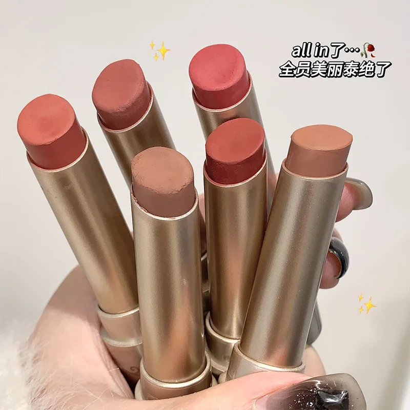 Daimanpu Little Angel Lip Clay Stick Matte Velvet non-Fade Low Saturation Pseudo Plain Lipstick Lipsticks Lip Glaze Wholesale